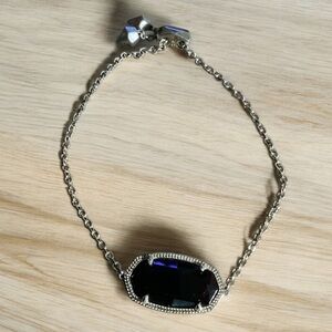 Kendra Scott Daisy Bracelet BLACK Cat's Eye Gold Adjustable 0773